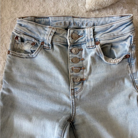 American Eagle Outfitters Light Wash Flare Jeans Next Level Stretch - Picture 2 of 4